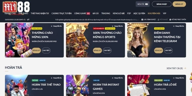 Nhà cái có nhiều khuyến mãi hấp dẫn cho người chơi tham gia